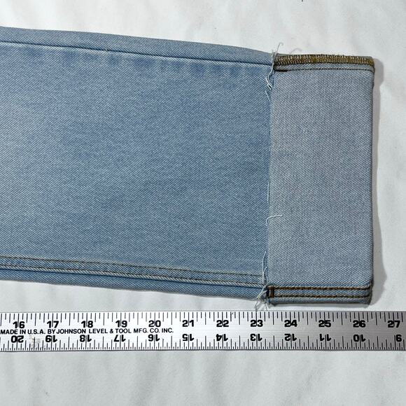 Vans Off the Wall Annabelle Denim Jeans 26x29 Light Wash Blue Straight Fit New - Picture 10 of 11